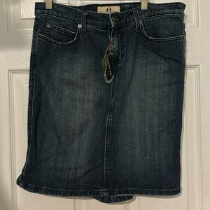 Vintage Y2K Juicy Couture Blue Denim‎ Skirt With Ruffle Size Large